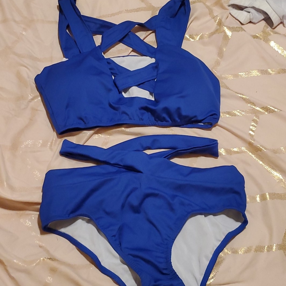 Blue bikini